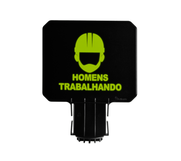 PLACA SINALIZADORA PARA CONE PADRÃO - HOMENS TRABALHANDO