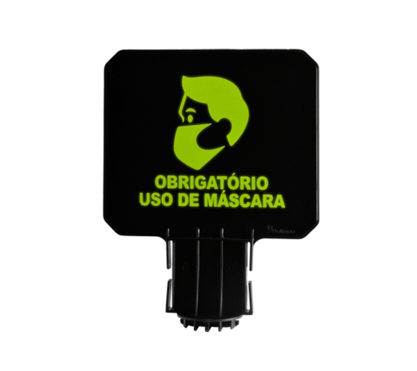 PLACA SINALIZADORA PARA CONE PADRÃO - USO DE MÁSCARA